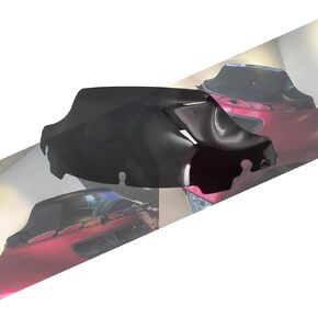 Motorcycle 6.8" Wave Windshield Windscreen Fit for Harley Touring Street Glide Electra Glide Ultra Limited Tri Glide FLHT FLHX FLHXS FLHTCU FLHTK 2014-2024 (Black)
