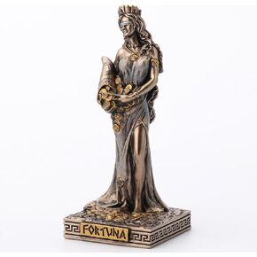 Veronese Design 3 1/2 Inches Fortuna Greek Goddess of Good Fortune Resin Miniature Statue Figurine Collectible