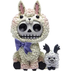 Summit Collection Alpaca Paco Figurine Decorative Signature Skeleton in Alpaca Llama Camelid Costume 3 Inch Tall Collectible Statue