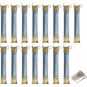 uxcell Metal Internal Flex Frames, 15Pcs 100mm/3.94" Long Lock Frame Kiss Lock Clasp Bag Frame, Hinges Spring Clip Hook for DIY Purse Handle Bag Making Sewing Craft (Bronze)