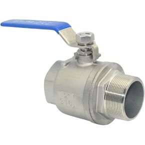 VARMHUS Full Port Ball Valve S304 Stainless Steel 304 Heavy Duty for Water, Oil, and Gas,1000WOG (1/2")