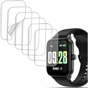 Compatible with KEEPONFIT IDW21 1.85", Soft Smart Watch Screen Protector, TPU, 6-pack, Full Coverage, Bubble Self-healing