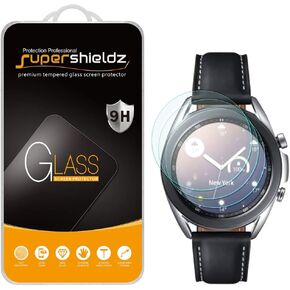 Supershieldz (3 Pack) Designed for Samsung Galaxy Watch 3 (41mm) Tempered Glass Screen Protector, 0.32mm, Anti Scratch, Bubble Free