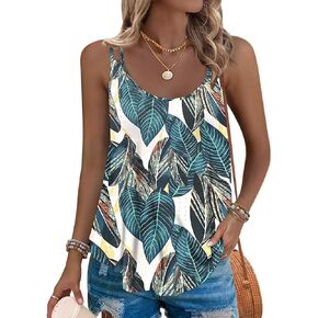 AUSELILY Womens Summer Tank Tops Casual Ladies Sleeveless Scoop Neck Eyelet Embroidery Loose Fit Hollow Camisoles 2024