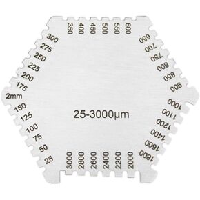 Wet Film Comb 25-3000um，wet film thickness gauge， Hexagon Thickness Gauge High Precision Stainless Steel