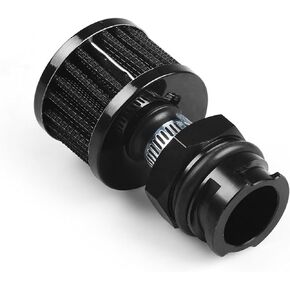 Dyno Racing Aluminum Billet Valve Cover Adapter Oil Cap Breather Fitting AN10 & Filter Accessory Compatible With LX LSX LS1 LS2 LS3 LS6 LS7