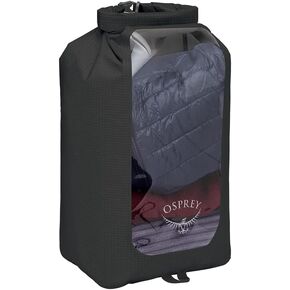 Osprey 20L Waterproof Dry Sack with Window, Black