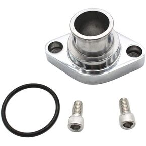 1 SET SHLPDFM chrome Steel Chevy Water Neck Swivel Polished aluminum Water Neck Thermostat Housing Compatible with SB BB Mopar 273 318 340 360 361 383 400 413 426w 440 engines