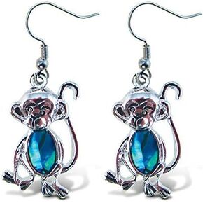 Puzzled Monkey Earrings-Animals Collection-1.35 INCH-Unique Gift and Souvenir-Item #6820