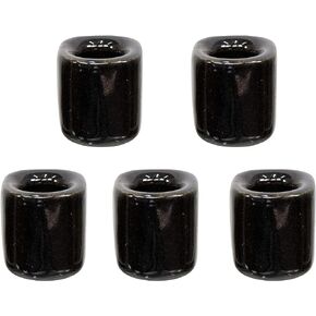 Clarity & Muse 5 Pcs Ceramic Chime Candle Holder Set - Black