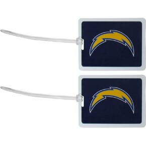 NFL Los Angeles Chargers Vinyl Luggage Tag, 2pk, Blue
