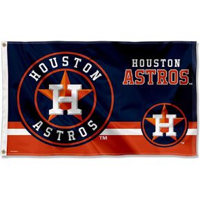 Houston Astros Logo Insignia 3x5 Foot Grommet Banner Flag