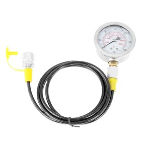 Hydraulic Pressure Test Kit 40mpa Hydraulic Pressure Gauge 60p Hydraulic Pressure Test Kit,Hydraulic Hose Test Point Coupling M16*2-BSP1/4 + 0~600BAr 8500PSI Gauge Hose