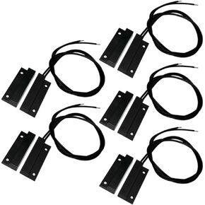 5 Sets Surface Mounted NC Magnetic Contacts Switch for Door/Window Alarm System with Double Side Tape (White)