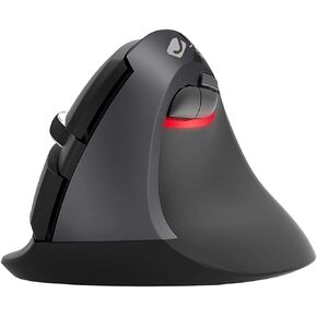 J-Tech Digital Wireless Ergonomic Vertical Mouse for Small Hands with USB Nano Transceiver, AA Battery, 3 DPI, Compatible with Mac and PC, Black [V628M-2.4G]