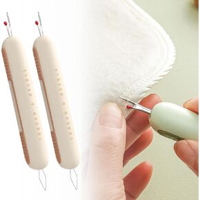 YEQIN 2PCS 2 in 1 Needle Threader Seam Ripper, Upgraded Thread Seam Ripper Needle Threading and Seam Remover Seam Ripper Tool Needle Threaders for Hand Sewing Knitting Craft Quilting Supplies (Green)