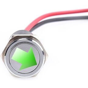 YWBL-WH LED Dash Panel Warning Fog Turn Light Indicator 14mm 12V LED Indicator Light (1 Pcs)