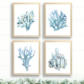 Beach Wall Decor (Set of 4) Art Print - 8x10 (Unframed) | Tranquil Coastal Scenes | Home Décor for Ocean Lovers and Coastal Décor Enthusiasts | Captivating Imagery for Relaxation and Inspiration