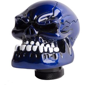 Skull Shift Knob Resin Skeleton Head Gear Knob Cool Style Shifting Stick Handle Fit Most Manual Automatic Car Tuck Vehicle, TA40A, Black