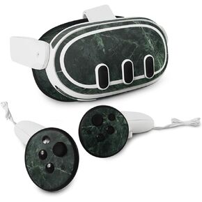 MightySkins Skin Compatible with Meta Quest 3 - Green Marble | Protective, Durable, and Unique Vinyl Decal wrap Cover | Easy to Apply, Remove, and Change Styles