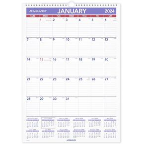 AT-A-GLANCE 2025 Erasable Calendar, Dry Erase Wall Planner, 12" x 17", Small (PMLM022825)