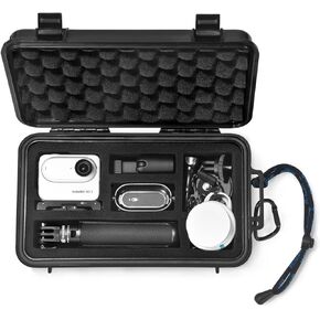 Lekufee Travel Waterproof Hard Case Compatible with Insta360 GO 3 Action Camera/Vlogging Camera and Accessories(Case Only)