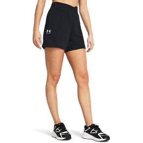 Under Armour Women's Rival Terry Shorts, (001) Black / / White, Small