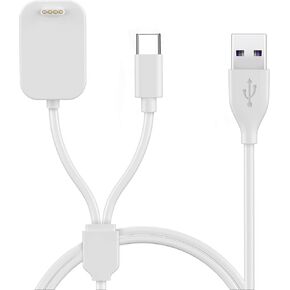 2 in 1 Charger Compatible with Version Gizmo Watch 2/Care Smart Watch Charger Dock, Portable Magnetic Charging Cord 3.93Ft USB Type C Replacement Cable Accessories for Gizmo/Gabb Watch Kids