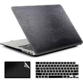 Glitter Black Hard Case Compatible with MacBook Pro 16 Inch Case 2021 Release Model A2485 M1 Pro/M1 Max Chip with Touch ID,AMCJJ Shiny Plastic Laptop Hard Shell Cover & Keyboard Cover Skin