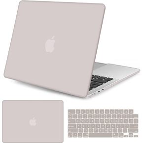 Seorsok متوافق مع الإصدار القديم لجهاز MacBook Air 13.3 بوصة موديلات A1369 وA1466 (إصدار 2010-2015 2017) غطاء حماية صلب من البلاستيك الوردي وغطاء لوحة المفاتيح، بني