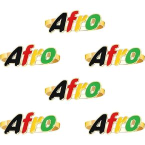 6PCS African Napkin Rings for Table Decor Juneteenth Napkin Rings African Map Power Fist Sunflower Napkin Holder Rings Bulk Black History Party Dinner Table Decor Accessory