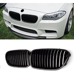 SNA F10 Grille, Front Kidney Grill for 2010-2016 5 Series F10 F11 And F10 M5 (Single Slat Gloss Black Grill, 2-pc Set)