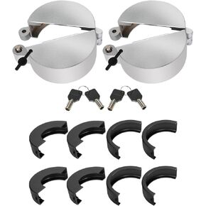 2 Pcs Upgrade Semi Truck Locking Fuel Cap Cover, with Two Keys, Fit for Kenworth, International, Mack, Volvo