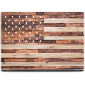 Hard Case Compatible with MacBook Pro 13 inch 2020/2019 / 2018/2017 / 2016 Mac A2338 A2289 A2251 A2159 A1989 A1708 A1706 Patriotic Wooden USA Stars Stripes American Flag Glossy Retina