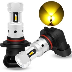 PHINLION H10 9145 LED Yellow Fog Light Bulbs, Super Bright 3800 Lumens CSP 9040 9045 9140 9155 12V LED Bulb Replacement for Foglight Lamps, 3000K Golden Yellow