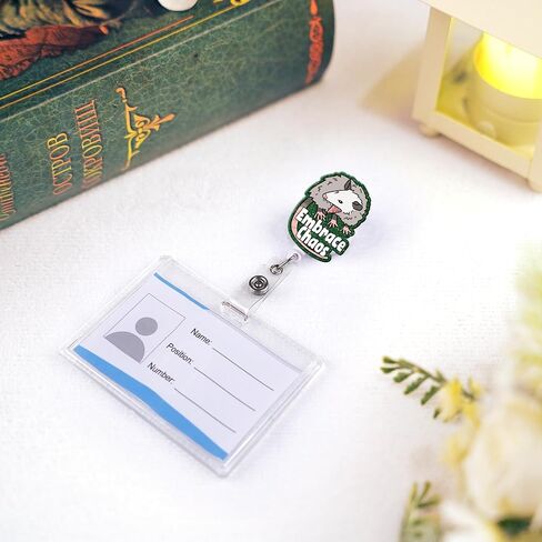 Tian Zhun Badge Reel Retractable Funny Opossum Badge Holder Black Acrylic Badge Accessories Nurse Gifts for Nurse Teacher Students Office Worker in Kuwait