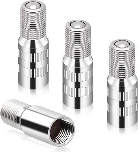 Molain 4/8 Pcs Valve Caps Stem Extension, Tire Valve Extenders 27mm Brass Tire Stem Extension Angle Wheel Adapter for Car Truck Van Caravan Motorcycle Bike(4) in Saudi Arabia