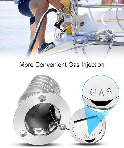Boat Marine Deck Fill Filler Replacement Part Keyless Cap with Chain 316 Stainless Steel Mirror Polished Gas Fuel Tank Hardware for 2"(50mm) Tube in Saudi Arabia