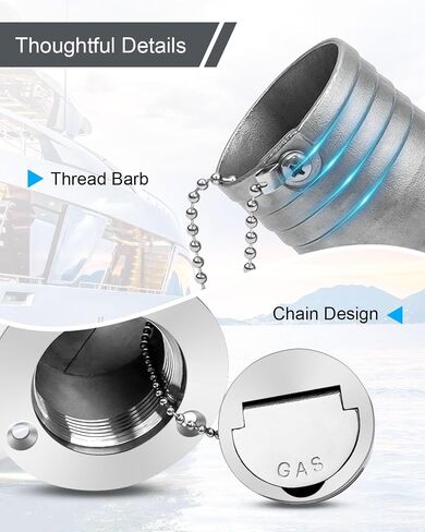 Boat Marine Deck Fill Filler Replacement Part Keyless Cap with Chain 316 Stainless Steel Mirror Polished Gas Fuel Tank Hardware for 2"(50mm) Tube in Saudi Arabia