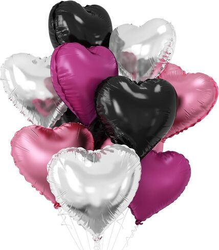 GRESATEK Apricot Heart Balloons,10Pcs Sand White Foil Heart Shaped Balloons,18Inch Nude Neutral Caramel Helium Mylar Balloons for Valentines,Engagement,Brithday,Baby Shower,Wedding Party Decorations in Saudi Arabia