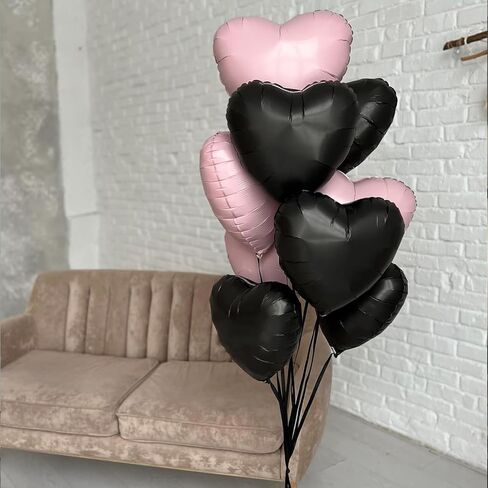 GRESATEK Apricot Heart Balloons,10Pcs Sand White Foil Heart Shaped Balloons,18Inch Nude Neutral Caramel Helium Mylar Balloons for Valentines,Engagement,Brithday,Baby Shower,Wedding Party Decorations in Saudi Arabia