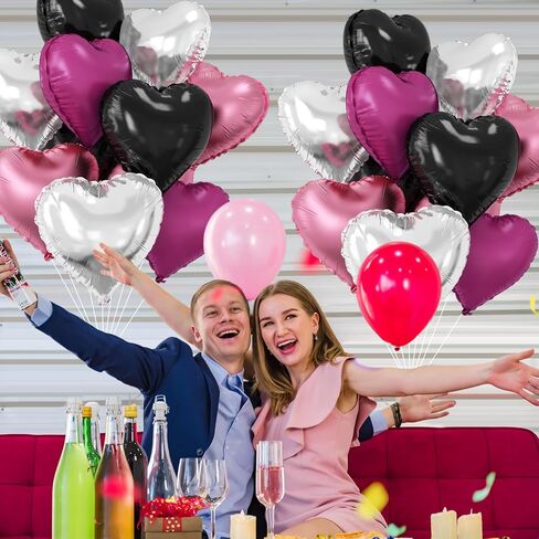 GRESATEK Apricot Heart Balloons,10Pcs Sand White Foil Heart Shaped Balloons,18Inch Nude Neutral Caramel Helium Mylar Balloons for Valentines,Engagement,Brithday,Baby Shower,Wedding Party Decorations in Saudi Arabia