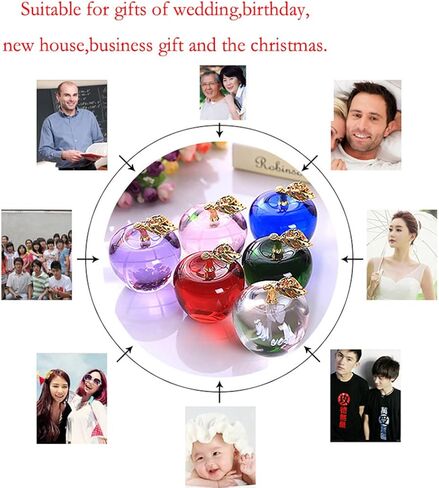 Crystal Apple Figurine Paperweight Craft Ideal Decoration 2.7 Inch Gifts for Wedding Birthday Christmas Green in Saudi Arabia