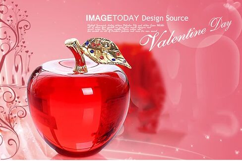 Crystal Apple Figurine Paperweight Craft Ideal Decoration 2.7 Inch Gifts for Wedding Birthday Christmas Green in Saudi Arabia