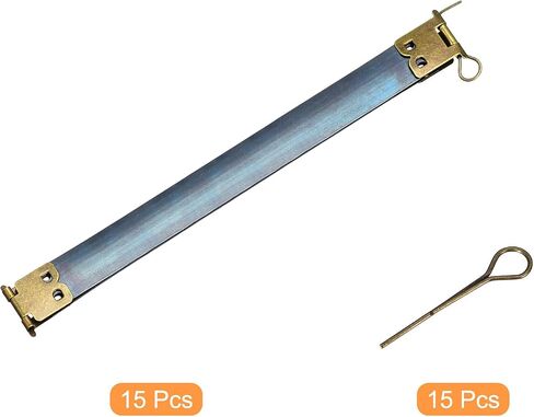 uxcell Metal Internal Flex Frames, 15Pcs 100mm/3.94" Long Lock Frame Kiss Lock Clasp Bag Frame, Hinges Spring Clip Hook for DIY Purse Handle Bag Making Sewing Craft (Bronze) in Saudi Arabia