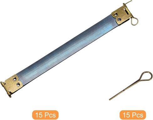 uxcell Metal Internal Flex Frames, 15Pcs 100mm/3.94" Long Lock Frame Kiss Lock Clasp Bag Frame, Hinges Spring Clip Hook for DIY Purse Handle Bag Making Sewing Craft (Bronze) in Saudi Arabia