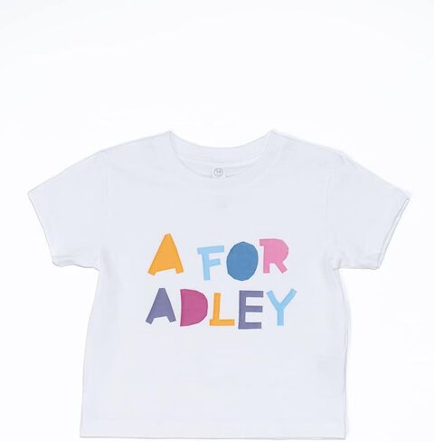 A FOR ADLEY Merch Official Adley Best Friends Forever Line Comfortable Childs Tee with Rainbow Stylized Logo in Saudi Arabia