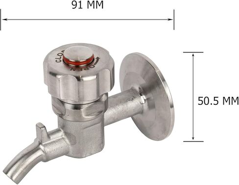 1.5'' 304 Stainless Steel Sampling Valve Beer Sampling Valve Clamp End in Kuwait