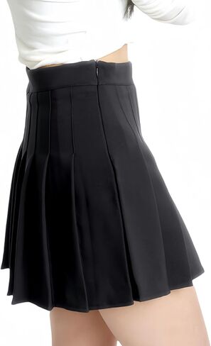 Women’s Pleated Tennis Skirt Golf Skirts School Uniform High Waist Lining Shorts Basic Solid Skirts for Girls in Saudi Arabia