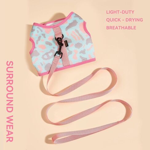 Cat Harness and Leash Set for Walking Escape Proof,Cat and Small Dog Harness Soft Mesh Harness Adjustable Cat Vest Harness for Pet Kitten Puppy in Saudi Arabia